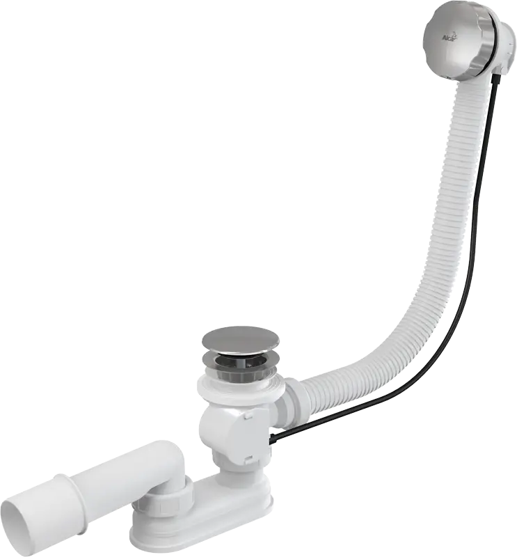 Слив-перелив Alcadrain 55 для ванны, полуавтоматический, хром (A55KM)