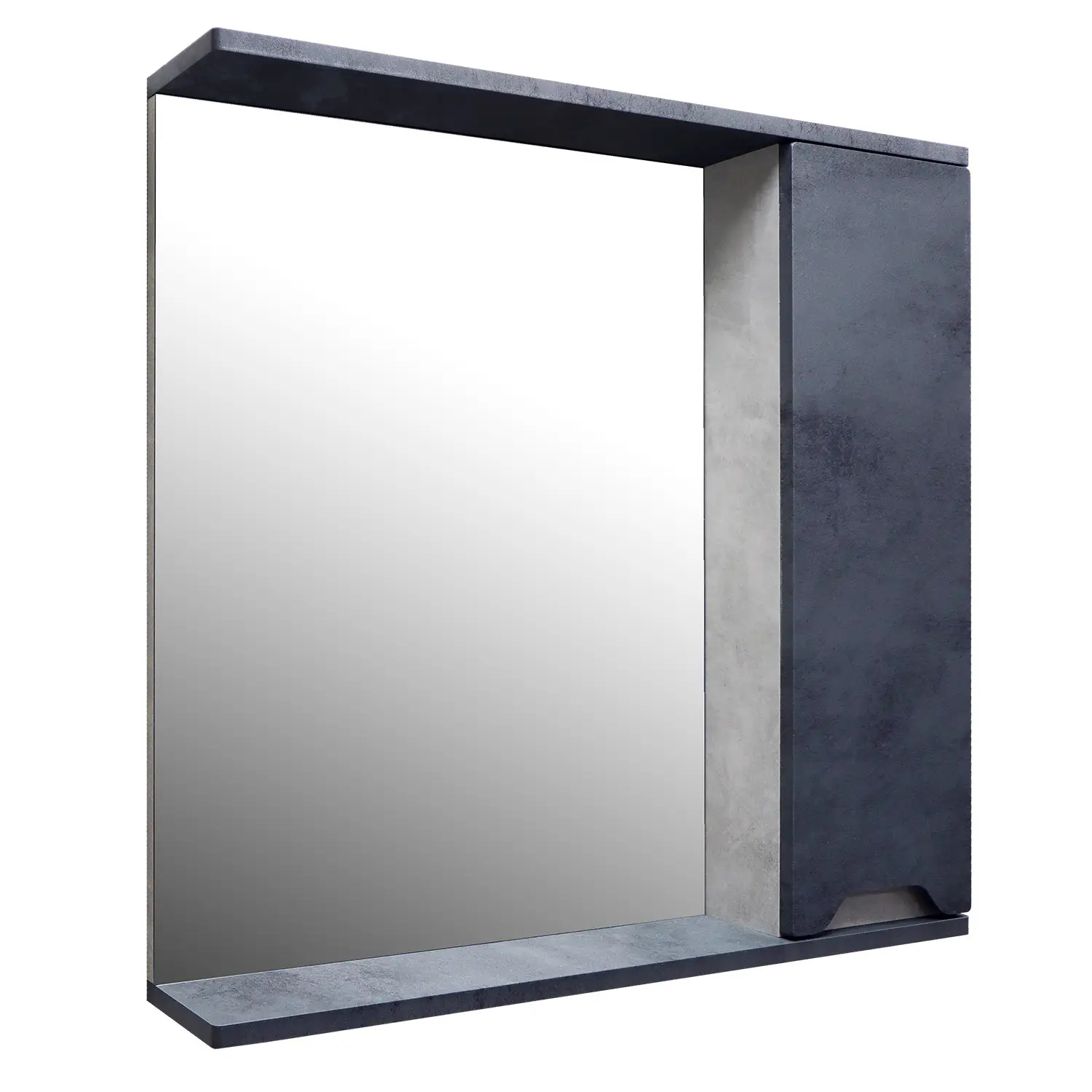 Зеркало-шкаф Loranto Florena 70 700х135х600 правый, темный бетон (CS00090037)