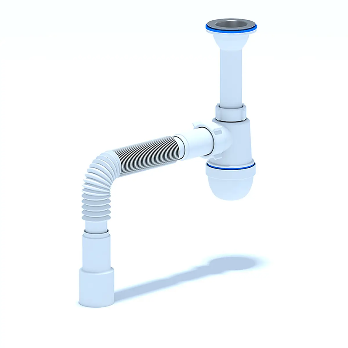  Сифон для раковины Ани Пласт 1 1/2"*40 с гибкой трубой 40х40/50 (C0115)