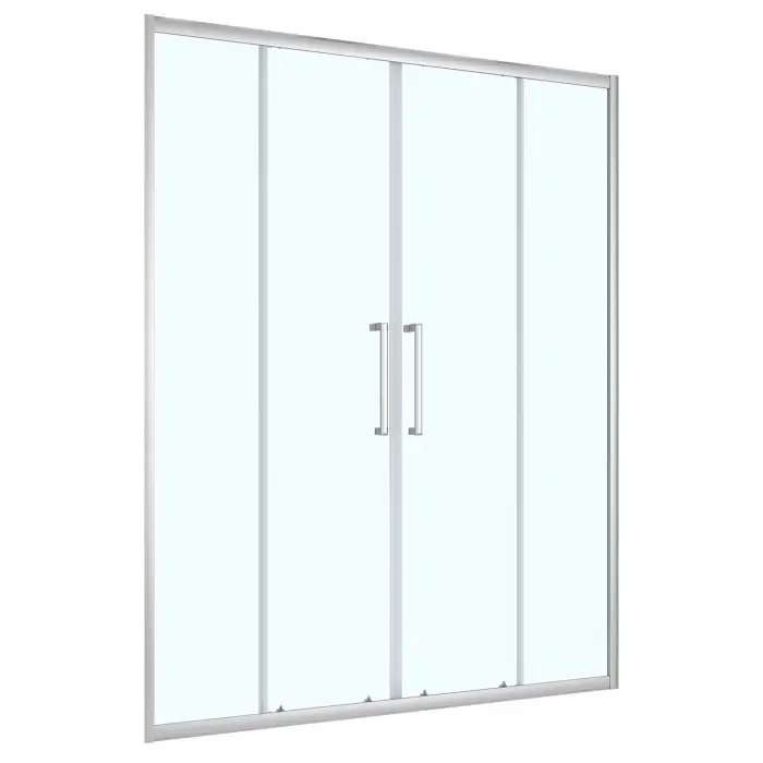 Душевая дверь Loranto 150x190 раздвижная, прозрачное стекло 6 мм, профиль хром (CS-AB04C-150)