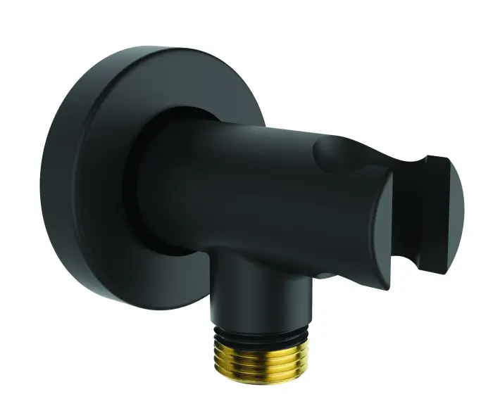 Душевой держатель Bossini с водорозеткой, цвет черный матовый (C12000.073)