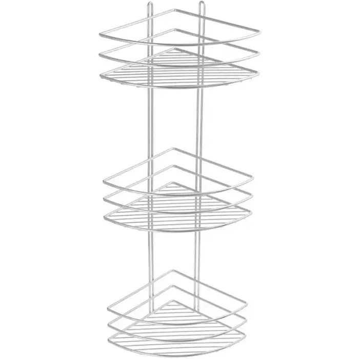 Полка корзина Fixsen угловая, трехэтажная, хром (FX-710-3)