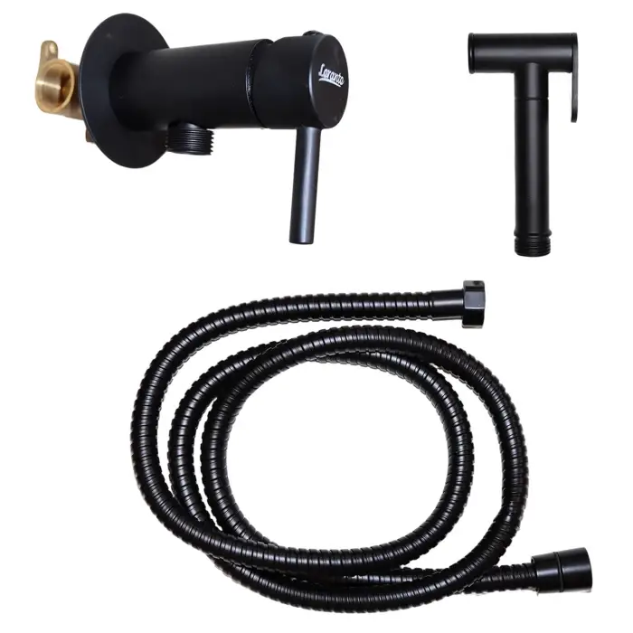 Гигиенический душ Loranto со смесителем, однорычажный, черный (LR80543000)