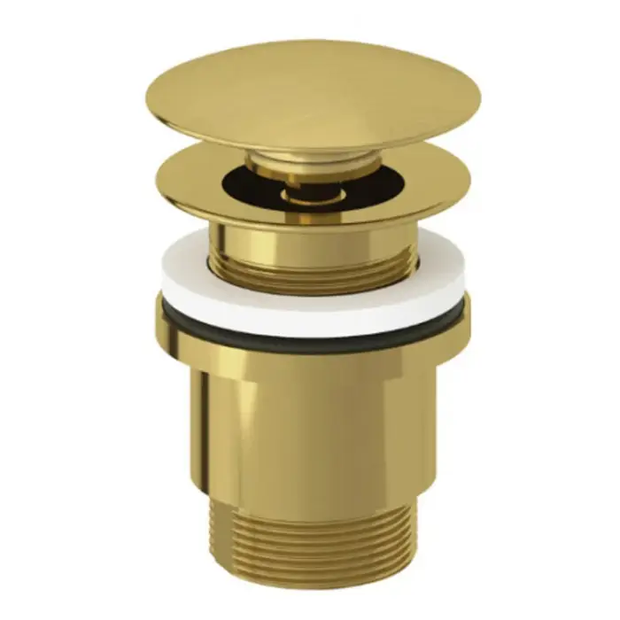Донный клапан KLUDI для раковины с функцией push-open, золото брашированное (10426N0-00)