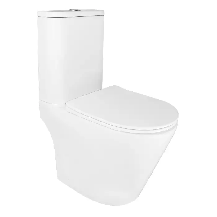 Унитаз-компакт Azario Berton 385х615х805 напольный, безободковый, слив "Торнадо", с быстросъемным сиденьем микролифт (AZ-6093)