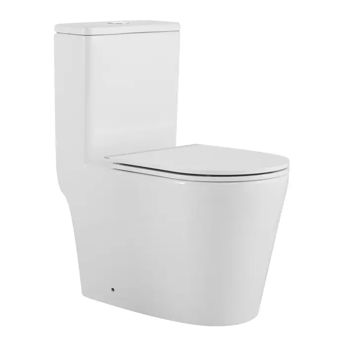 Унитаз-моноблок AZARIO Nimbus 360x680х813 безободковый, система слива "скрытое торнадо", в комплекте с быстросъемным сиденьем микролифт (AZ-6080-AP)