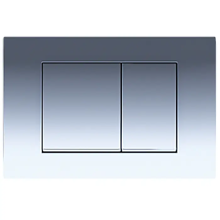 Кнопка смыва AZARIO FORTE двойная, квадратная, пластик, хром глянцевый (AZ-100-020F)