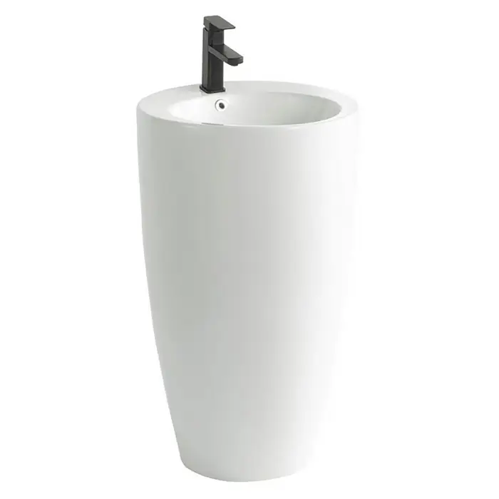 Раковина напольная Azario Dea 500х500х860 отдельностоящая круглая, белый (AZ-203)