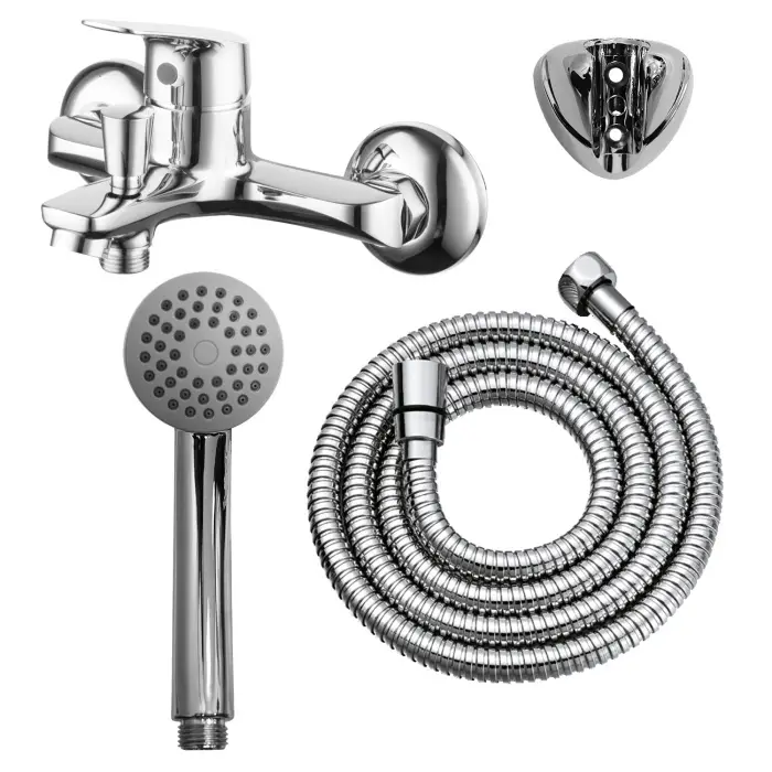 Смеситель для ванны и душа Azario с ручным душем, керамический картридж, хром (AZ-HU245906)