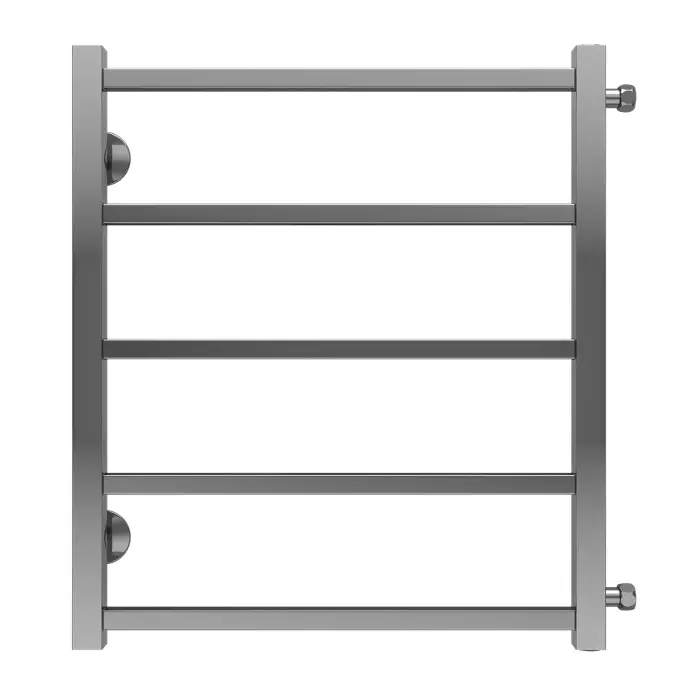 Полотенцесушитель водяной AZARIO ANCONA 500/600 квадрат, 5 секций, боковое подключение, 3/4", хром (AZ71556)