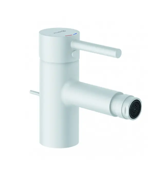 Смеситель для биде KLUDI BOZZ WHITE однорычажный, с донным клапаном, белый матовый (385335376)