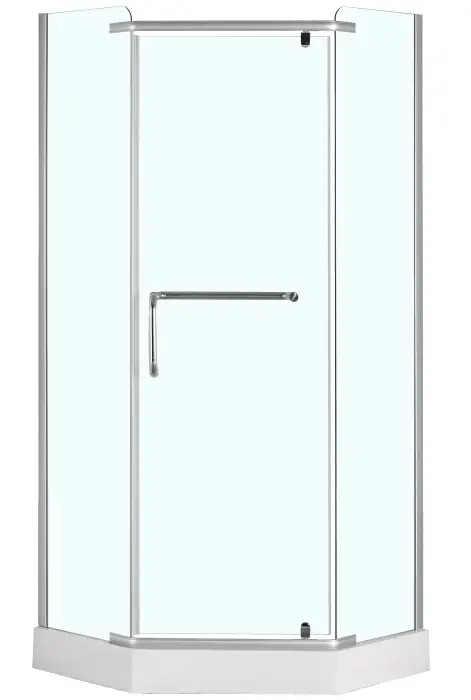 Душевое ограждение Loranto 100х100х200, с низким поддоном 13 см. 8 mm прозрачное закаленное стекло, металлический сифон (CS-816S B)