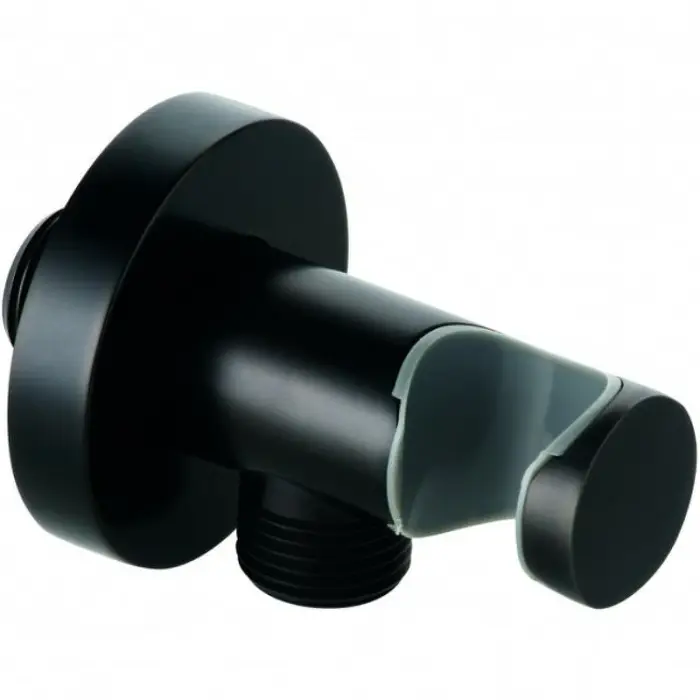 Шланговое подключение Kludi A-Qa с держателем для ручного дужа, черный матовый (6054739-00) 