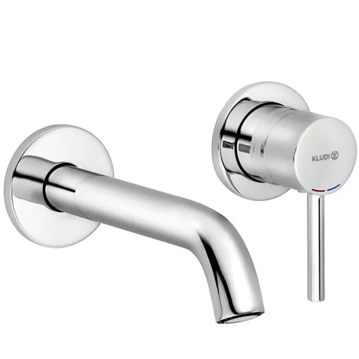 Смеситель для раковины KLUDI BOZZ  однорычажный, внешняя монтажная часть, излив 220 мм, хром (382450576)