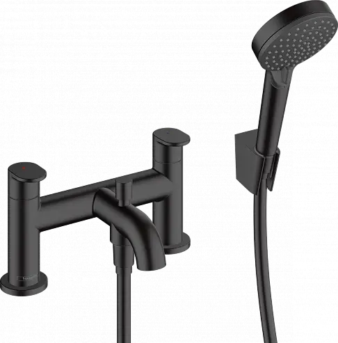 Смеситель на борт ванны Hansgrohe Vernis Blend, матовый чёрный (71461670)