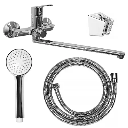 Смеситель для ванны LORANTO KATRINA керамический картридж, длинный излив, хром (LR90504000)