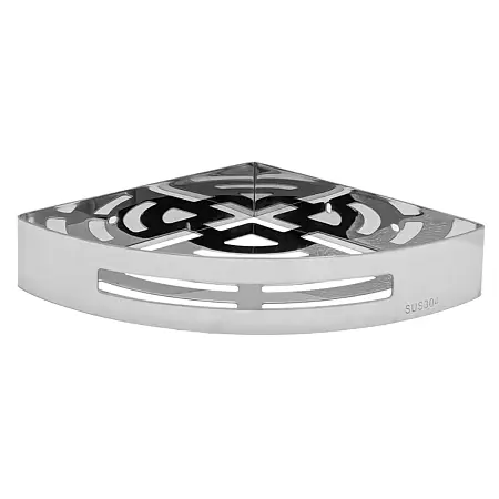 Полка AZARIO угловая одноэтажная, хром (AZ-160)