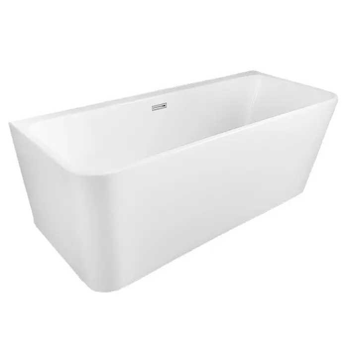 Ванна акриловая Loranto 1700х750х610 пристенная, в комплекте с сифоном и опорными ножками (CS-04-170)