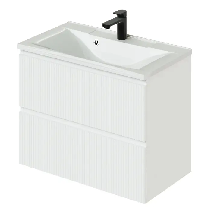 Комплект тумба Итана Kate 80 (787х444х640) подвесная, с раковиной Milena 80, бланж (CS00090797)