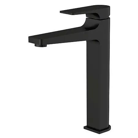 Смеситель для раковины-чаши Azario Arida высокий, керамический картридж, черный матовый (AZ-K9054B)