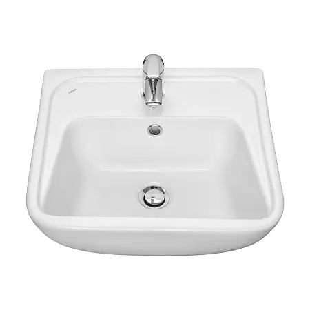 Раковина подвесная Santek  "Лонги-45" 455х420х200 фарфор, 1 отверстие под смеситель, белая (1.WH50.1.753)