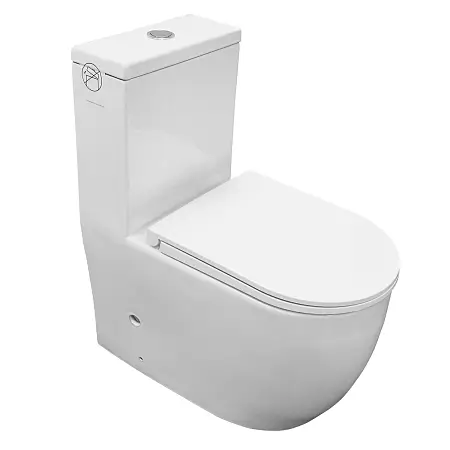 Унитаз-моноблок Azario Веллуто, торнадо, с сиденьем микролифт 650*370*775 (AZ-6281)