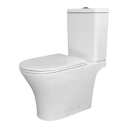 Унитаз-компакт Azario Амадео 375х650х830 безободковый, слив "Торнадо", с быстросъемным сиденьем "Микролифт" (AZ-2801-S)