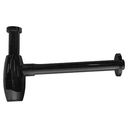 Сифон для раковины AZARIO G 1 1/4, без выпуска, бочонок, латунь, черный матовый (AZ-115-BL)