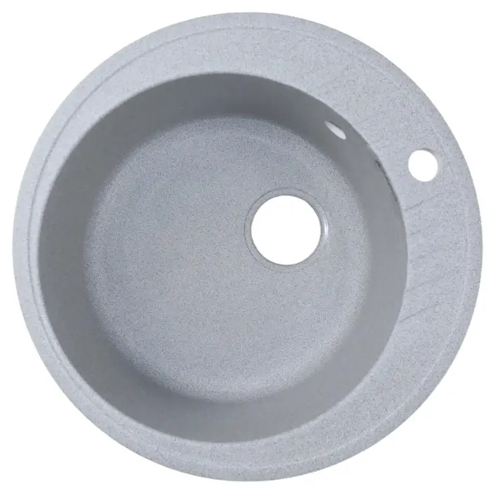 Кухонная мойка AZARIO Solo 505x505x190 искусственный мрамор, сифон в комплекте, цвет серый (CS00105236)