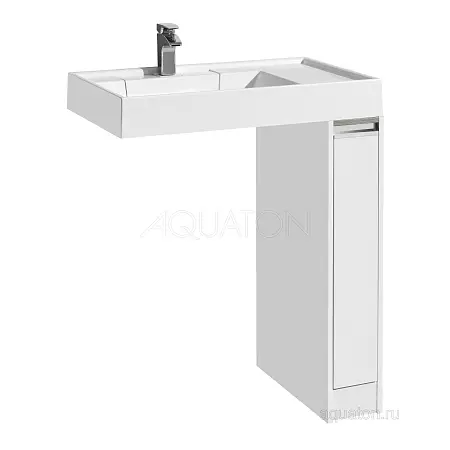 Тумба под стиральную машину AQUATON Лондри 20  (Раковина Рейн 80 белая)