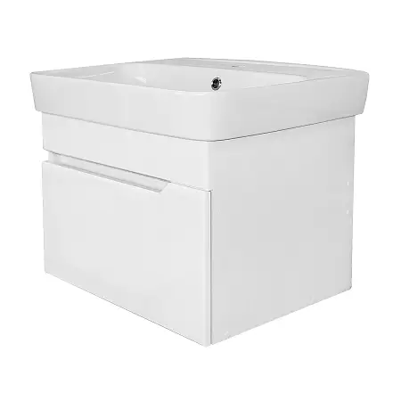 Комплект Тумба Loranto Mari 600х420х490 подвесная, с раковиной Сканди 60, белый (CS00092983)