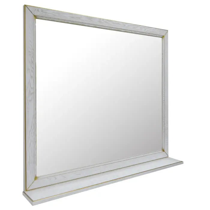 Зеркало Loranto Пандора 1050х920 белое золото, массив Дуб (Зеркало)