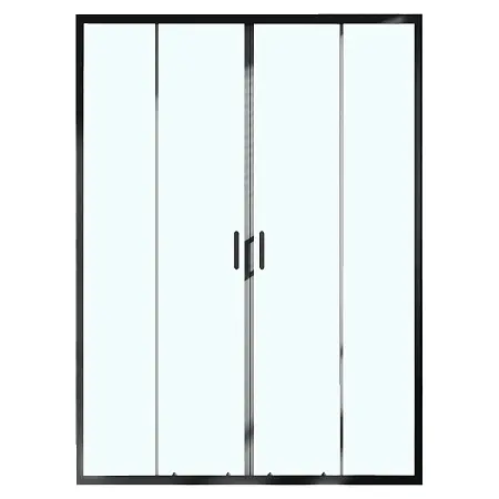 Душевая дверь Azario Токио 1700х1950, прозрачное стекло 6 мм, профиль черный матовый (AZ-362K2-170-MB-CL)