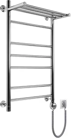 Полотенцесушитель электрический Маргроид Лесенка "Вид 10" 100х50 с полкой, подключение справа, хром