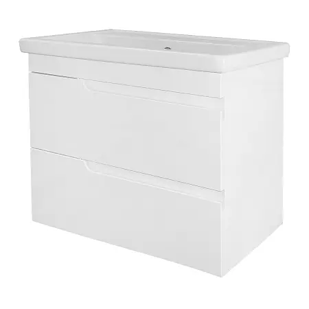 Комплект Тумба Azario KANTRI 70/2 700х460х645 подвесная, с раковиной Фостер 70, белый глянец (CS00097251)