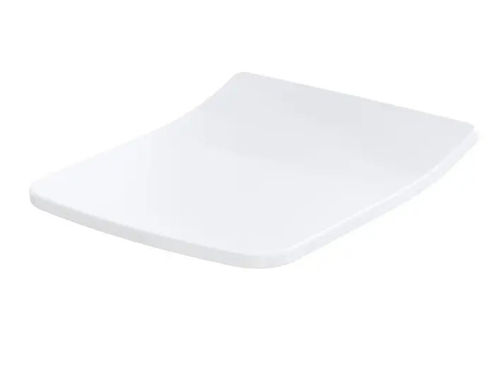 Сиденье для унитаза TC512G белое плавное закрытие, долговечность,  коррозионностойкие петли, совреме