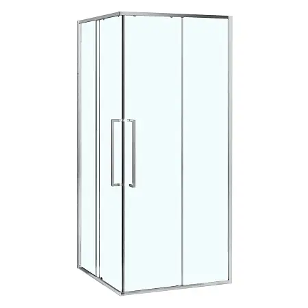 Душевое ограждение Azario SHANGHAI 1000х1000х1950 прозрачное стекло 6 мм, профиль хром (AZ-R43-100-CH-CL)