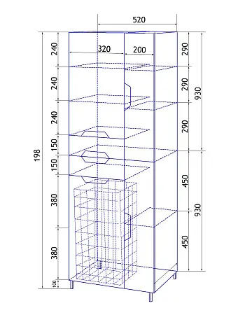 схема 520 с корзиной