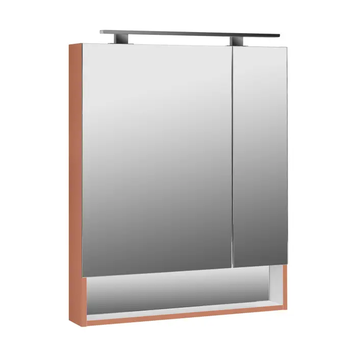 Зеркало-шкаф Roca The Gap Original 70 подвесной, с подсветкой, терракота (Z.RU93.0.784.1)