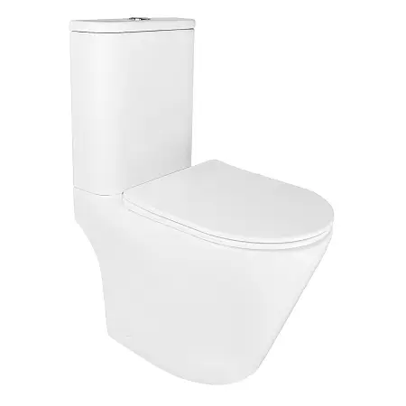 Унитаз-компакт Azario Бертон 385х615х805 напольный, безободковый, слив "Торнадо", с быстросъемным сиденьем микролифт (AZ-6093)