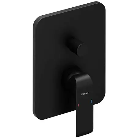 Смеситель для душа Ravak Flat FL 065.20 внешняя часть, керамический картридж, черный матовый (X070179)