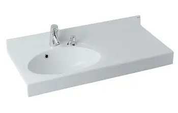 Раковина - столешница AQUATON Отель 1000, белая (1A70073NOT01L) Раковина - столешница AQUATON Отель 1000, белая (1A70073NOT01L)