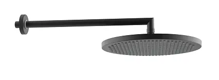 Верхний душ BOSSINI Apice 280 мм, с настенным кронштейном 400 мм, чёрный матовый (H70430I.073)