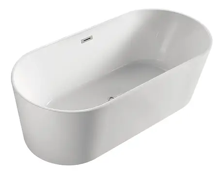 Ванна акриловая Azario BRISTOL 1600х800х580, отдельностоящая, в комплекте с сифоном и металлической рамой, цвет белый (BRI16080)