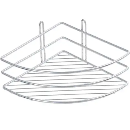 Полка корзина Fixsen угловая, одноэтажная, хром (FX-710-1)