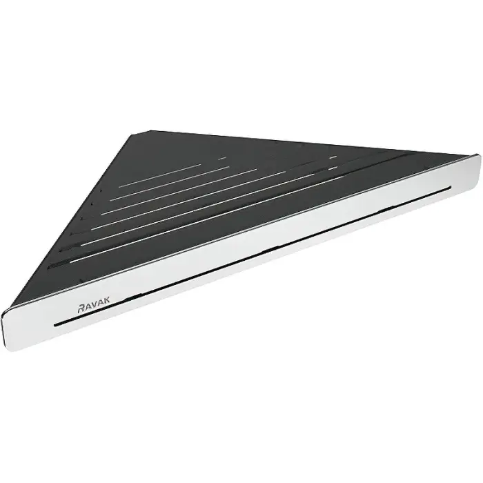 Металлическая полка Ravak Slim C угловая, черный/хром (X07P576)