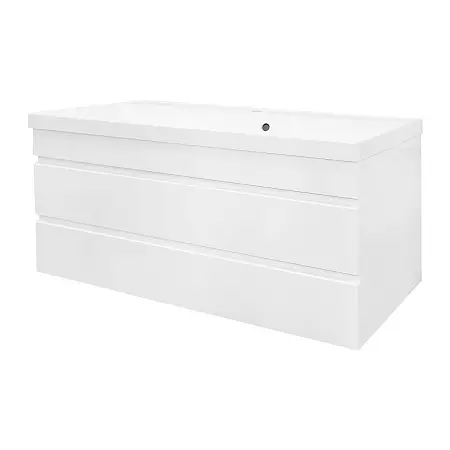 Комплект Azario Тумба Эстима 100/2 995х447х555 подвесная, с раковиной Астория 100, белый глянцевый (CS00094585)