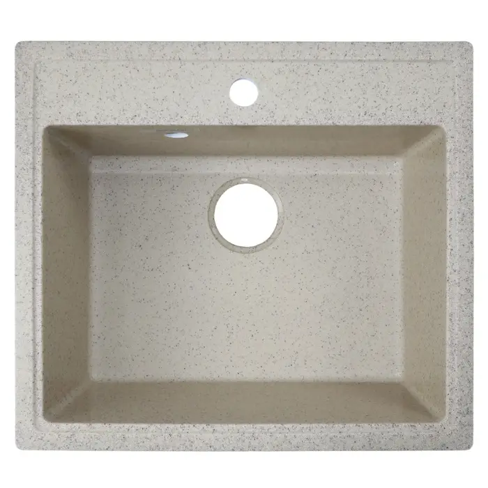 Кухонная мойка AZARIO Onda 565x505x200 искусственный мрамор, сифон в комплекте, цвет песочный (CS00105222)