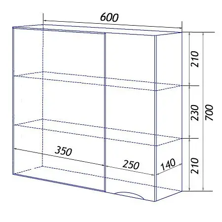 Зеркало Santorini 60 прав_схема