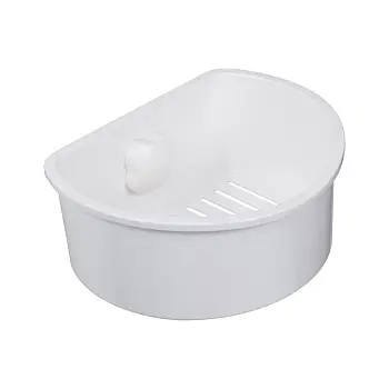 Полочка овальная Fixsen Grampus одноэтажная, пластик, белая (GR-7325)